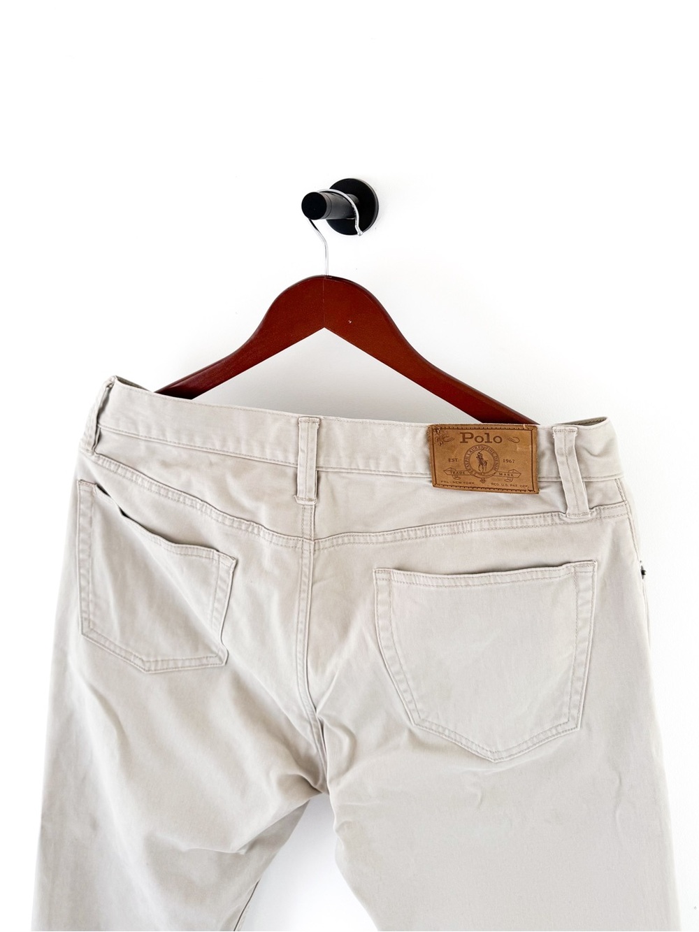 Polo Ralph Lauren Slim Straight-Leg Twill Pants in Light Taupe Khaki 32x32 Men's - Picture 10 of 11